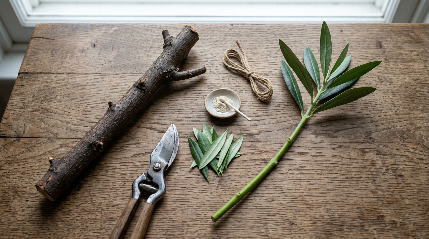 Comparaison entre bouture ligneuse et bouture herbacée d'olivier