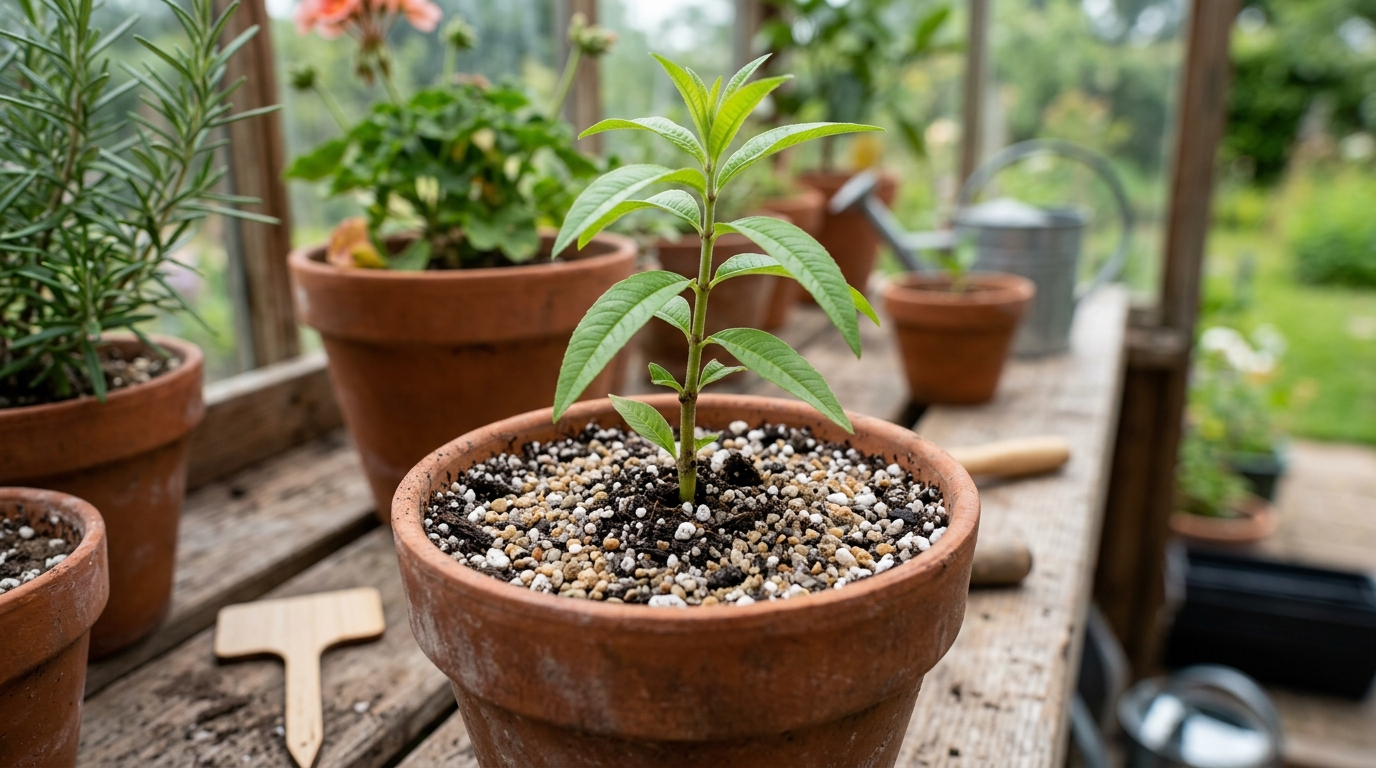Substrat drainant composé de terreau, sable et perlite pour bouture