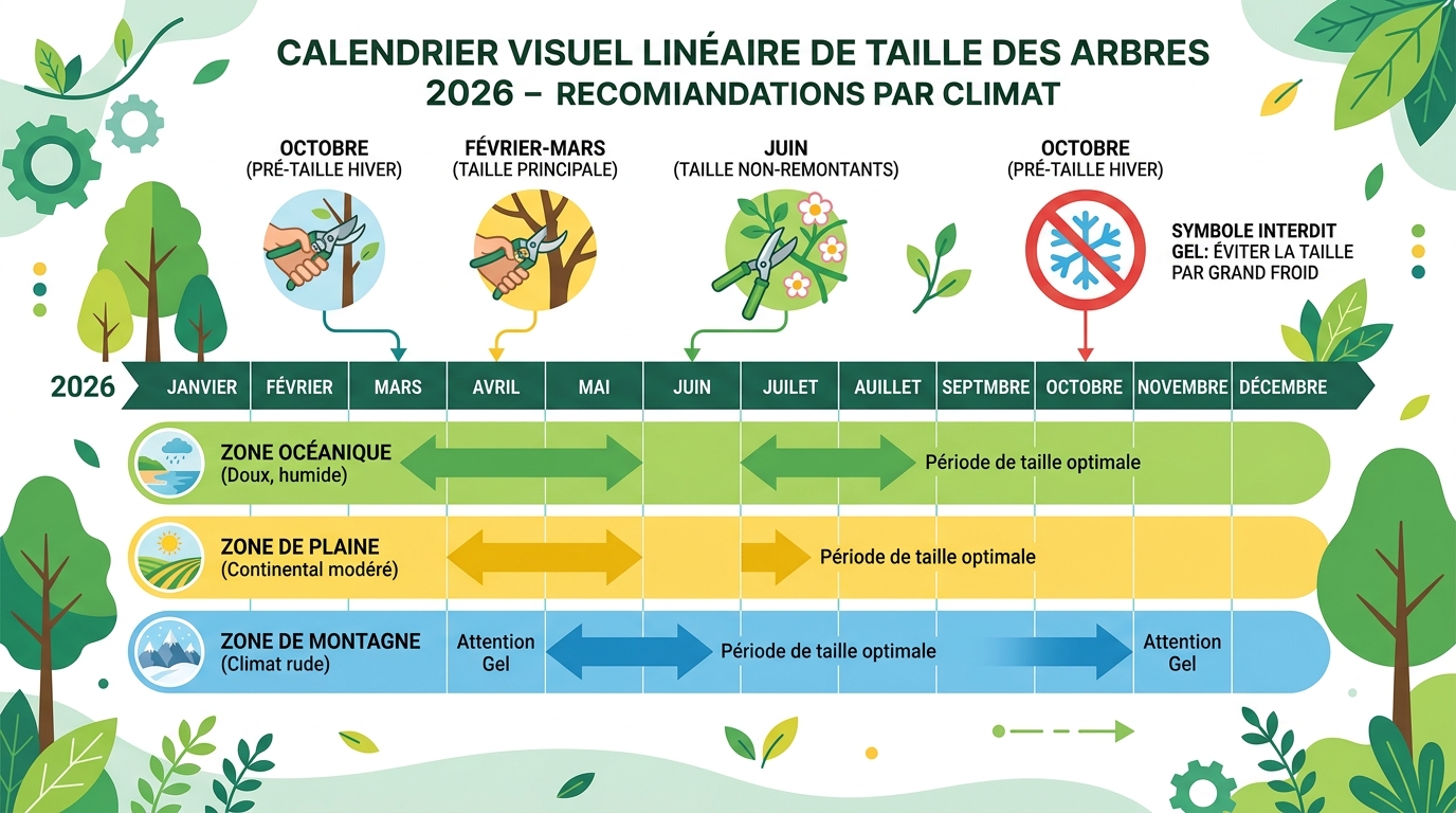 Calendrier 2026 taille des rosiers par climat océanique plaine et montagne