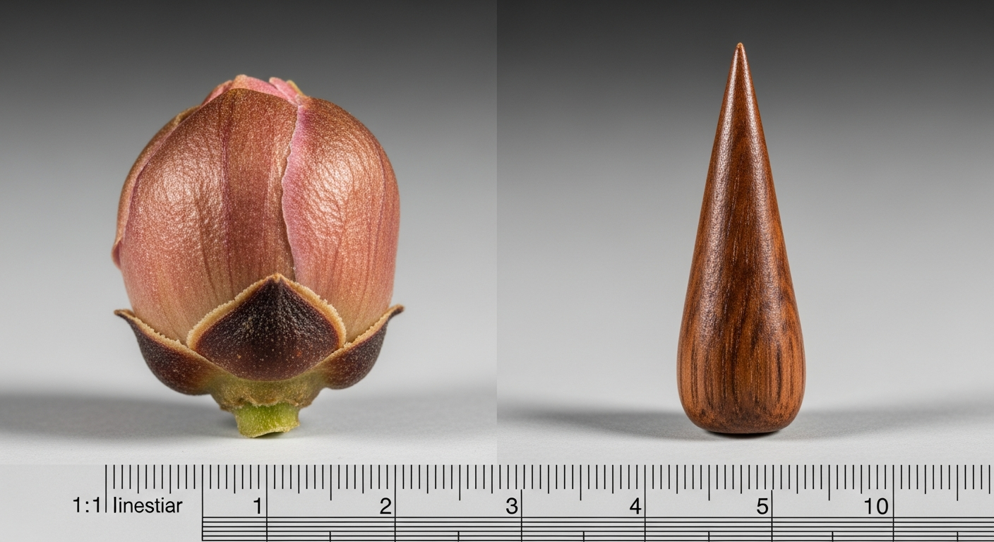 Comparaison bourgeon fleur arrondi glycine vs bourgeon bois pointu