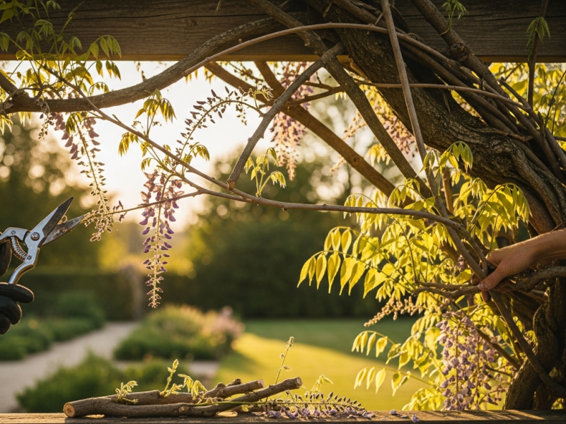 Quand tailler une glycine : calendrier et techniques de taille pour optimiser la floraison
