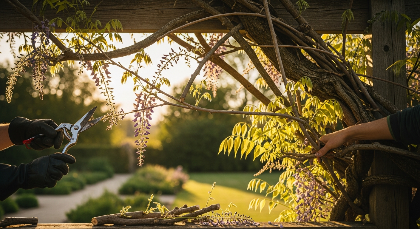 Quand tailler une glycine : calendrier et techniques de taille pour optimiser la floraison
