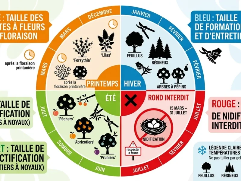 Quand tailler arbre : le calendrier exact par essence et région
