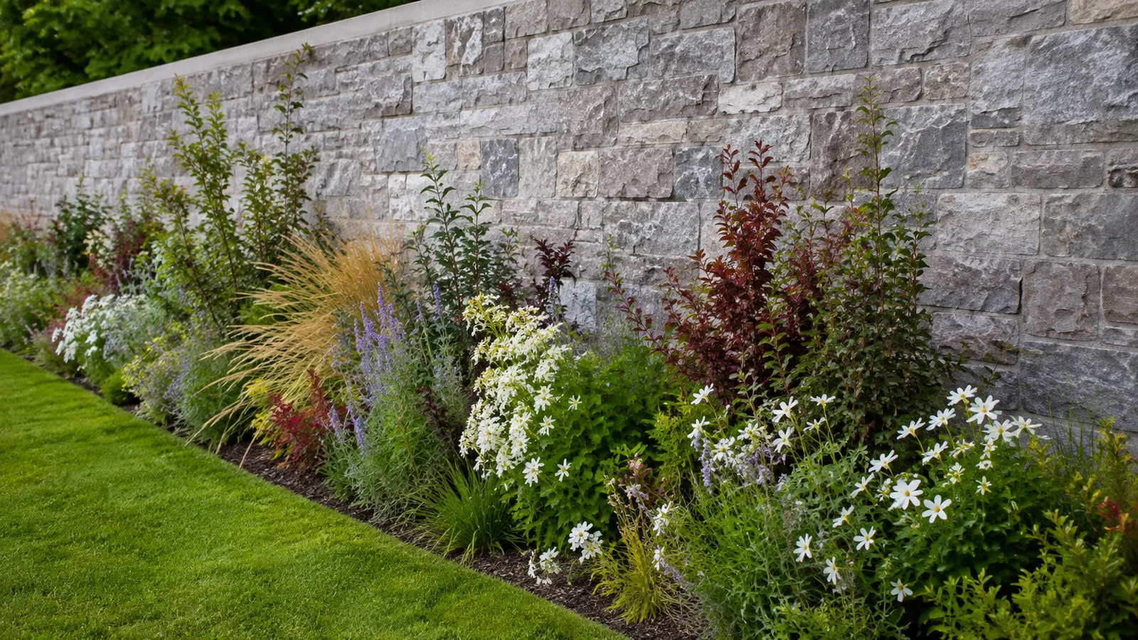 Créer un massif contre un mur : méthode et plantes par exposition